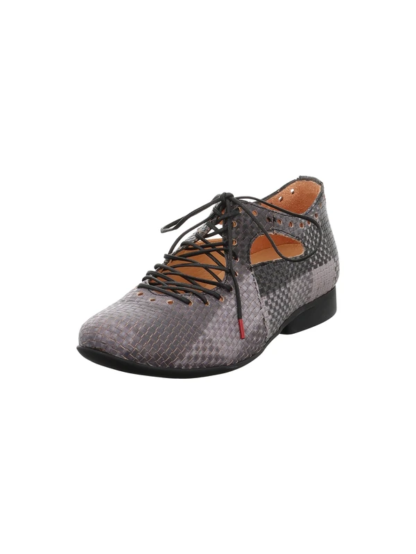 Think! Damen GUAD2 chromfrei gegerbte nachhaltige Halbschuhe, Schwarz 9000