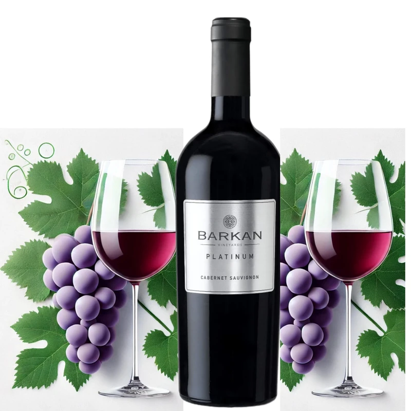 Barkan Plantinum Caberent Sauvignon - A Unique Mediterranean Bottle - Gold & Double Gold Award - Rich Heritage In A Bottle - Image 1