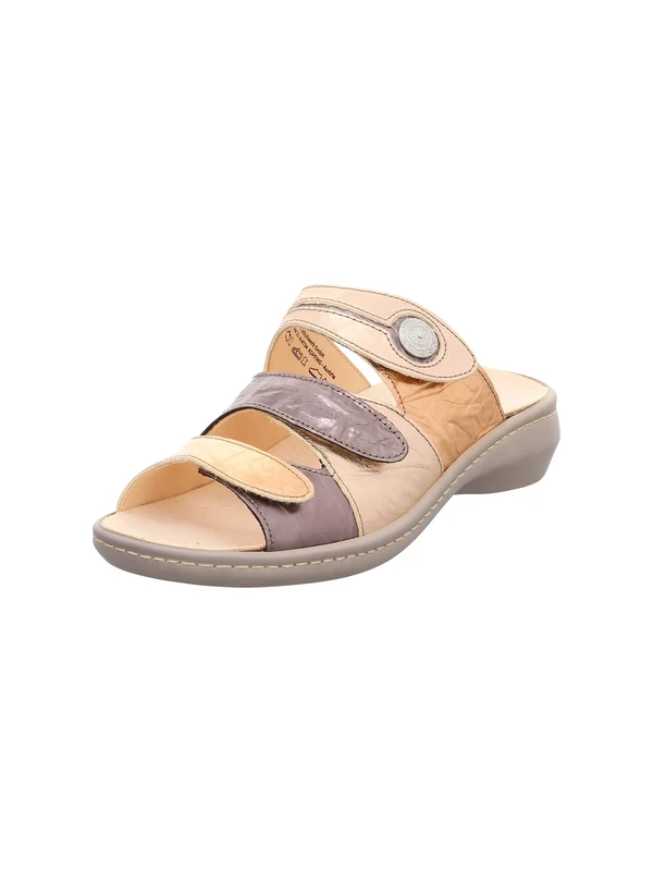 Think! Damen Camilla chromfrei gegerbte nachhaltige Pantolette, Taupe/Kombi 3000