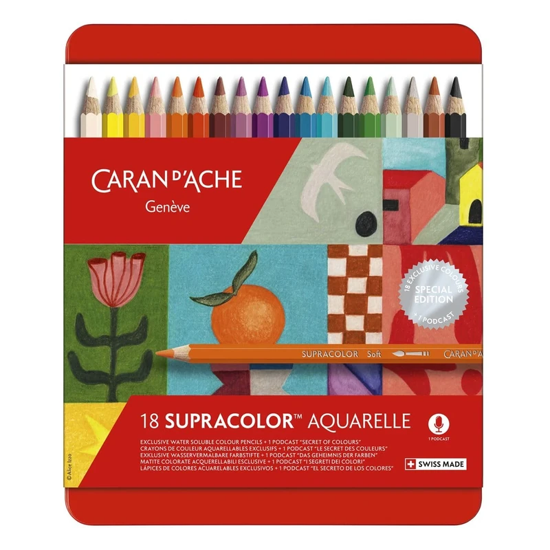 Caran D'Ache Supracolor™ Watercolour Case 18 Colours Special Edition Ref 3888.418