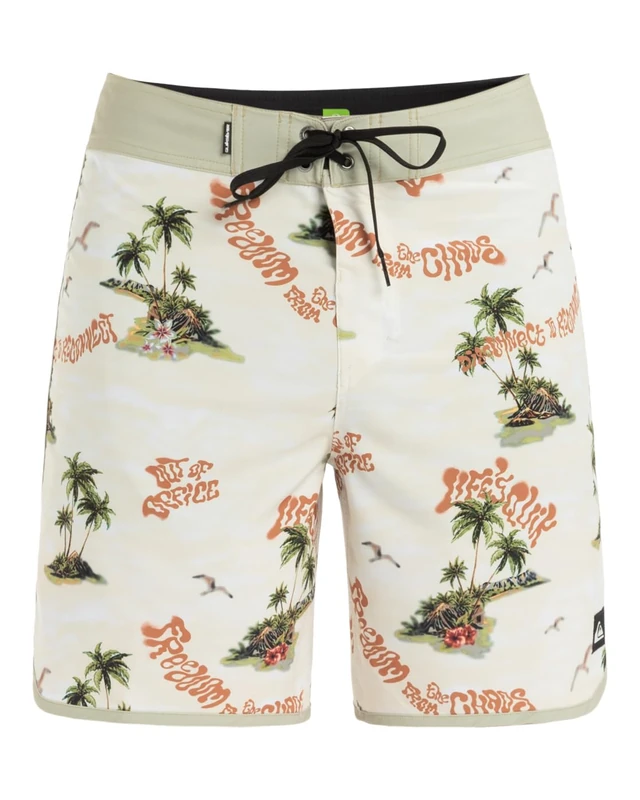 Quiksilver Boardshorts SURFSILK Scallop 18 Men Beige 32 - Image 1
