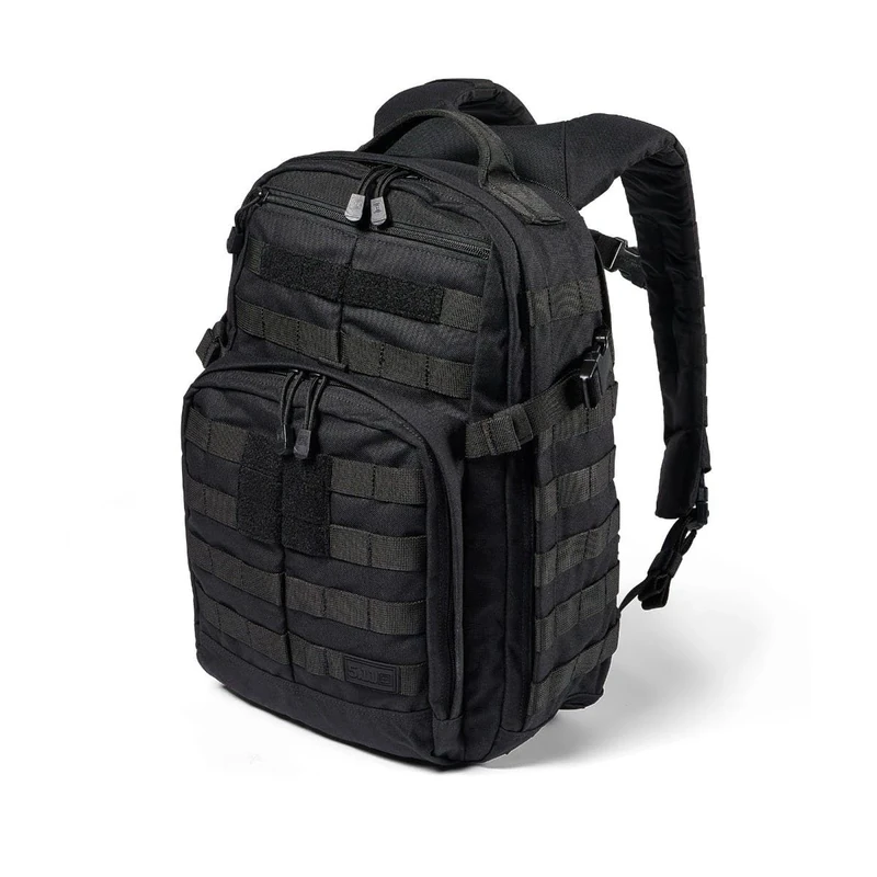 5.11 Tactical Backpack, RUSH 12 2.0 Military Survival Molle Back Pack with Laptop Compartment, Small, 24L, Black, Style 56561ABR - Image 1