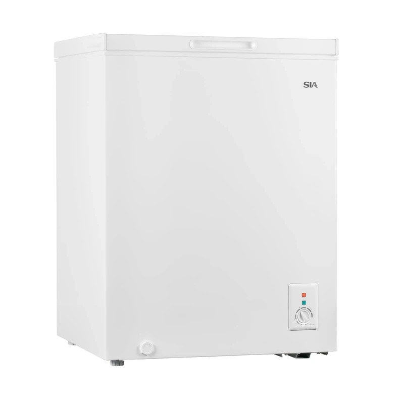 SIA SCF150WE Freestanding 142L White Chest Freezer With Wire Basket, 63.6cm Wide, Temperature Control, E Rated, 2 Years Parts And Labour Guarantee