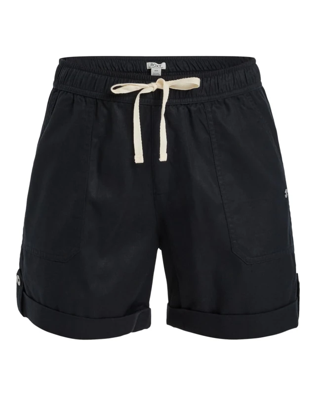 Roxy Elastic Waist Shorts Sweetest Day Young Womens Black XXL - Image 1