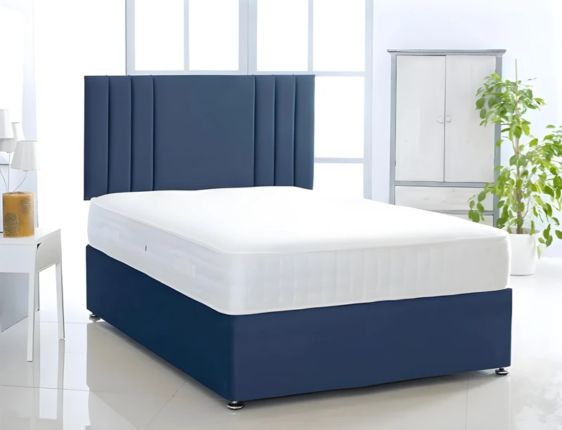Divan Beds Deals 4FT6 Double Savannah Plush Velvet Fabric Divan Bed Set With 10" spring Memory Foam mattress, 2 Storage Drawers