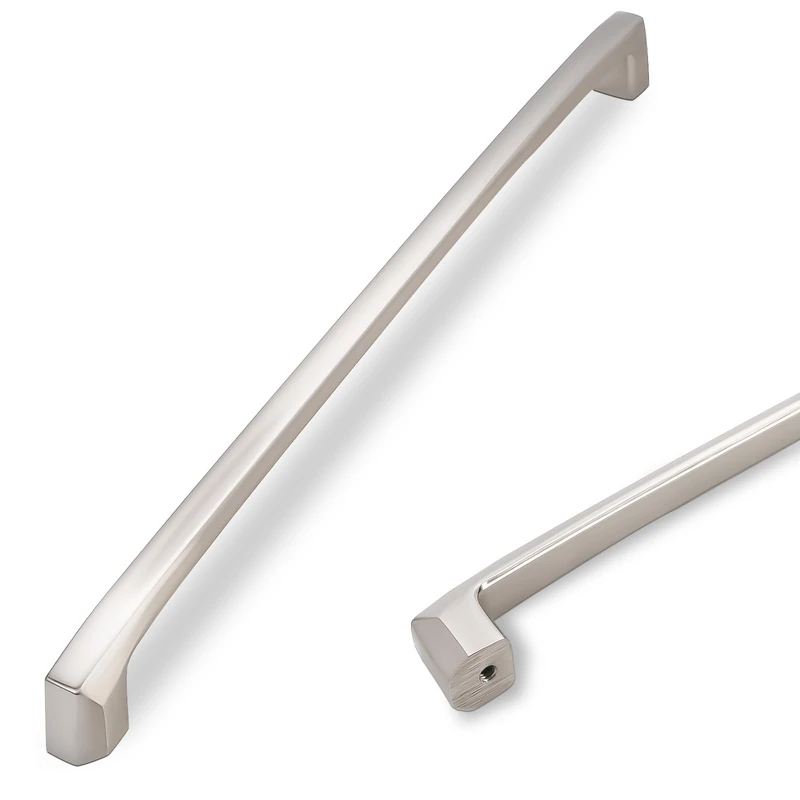 COTYKILEY 10 Pack 10Inch(254mm) Brushed Satin Nickel Kitchen Cabinet Handles Silver Cabinet Pulls Cabinet Door Handles Kitchen Cabinet Hardware