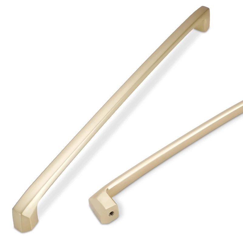 COTYKILEY 10 Pack 10 Inch(254mm) Brushed Brass Kitchen Cabinet Handles Gold Cabinet Pulls Cabinet Door Handles Kitchen Cabinet Hardware