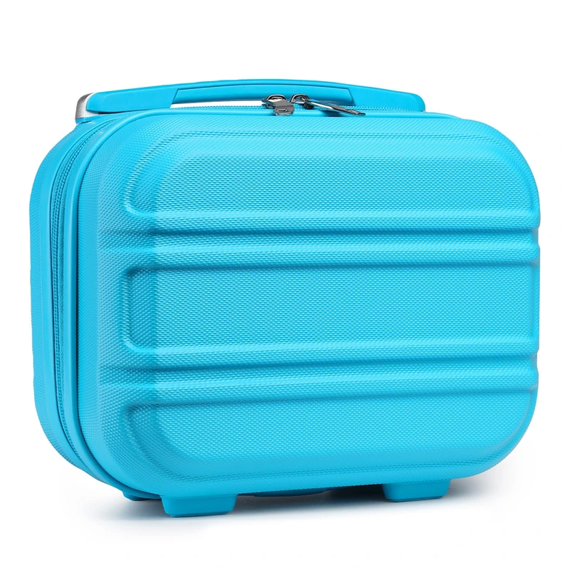 Kono Vanity Case ABS Hard Shell Makeup Case Box Organiser Beauty Case Make up Case Box (12", Blue)