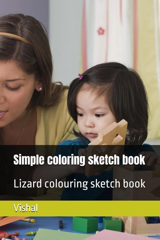 Simple coloring sketch book: Lizard colouring sketch book - Image 1