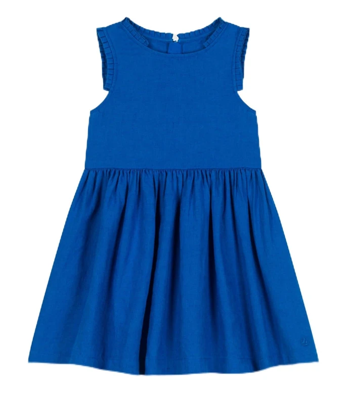 Petit Bateau Girl's A0d0o Sleeveless Dress, Porcelana, 4 years