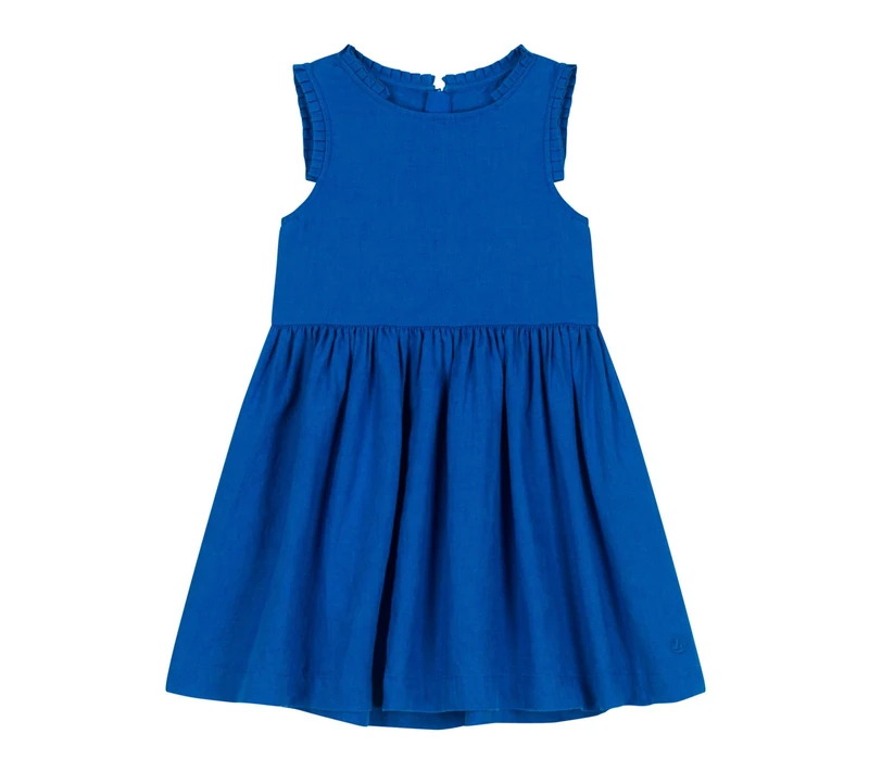 Petit Bateau Girl's A0d0o Sleeveless Dress, Porcelana, 3 years