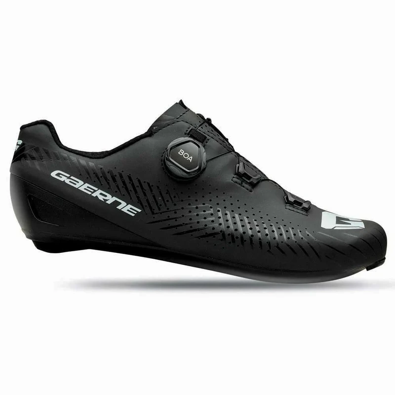 Gaerne Carbon G Tuono Road Cycling Shoes - Ultra-Stiff Carbon Sole, Lightweight Pro-Level Design, Breathable Upper & BOA Fit System for Maximum Power Transfer - Matt Black - Size 47