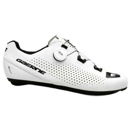 Gaerne G Tuono Road Cycling Shoes - Lightweight Road Bike Shoes with Stiff Nylon Sole, Breathable Upper & Precision Closure for Efficient, Comfortable Riding - Matt White - Size 43