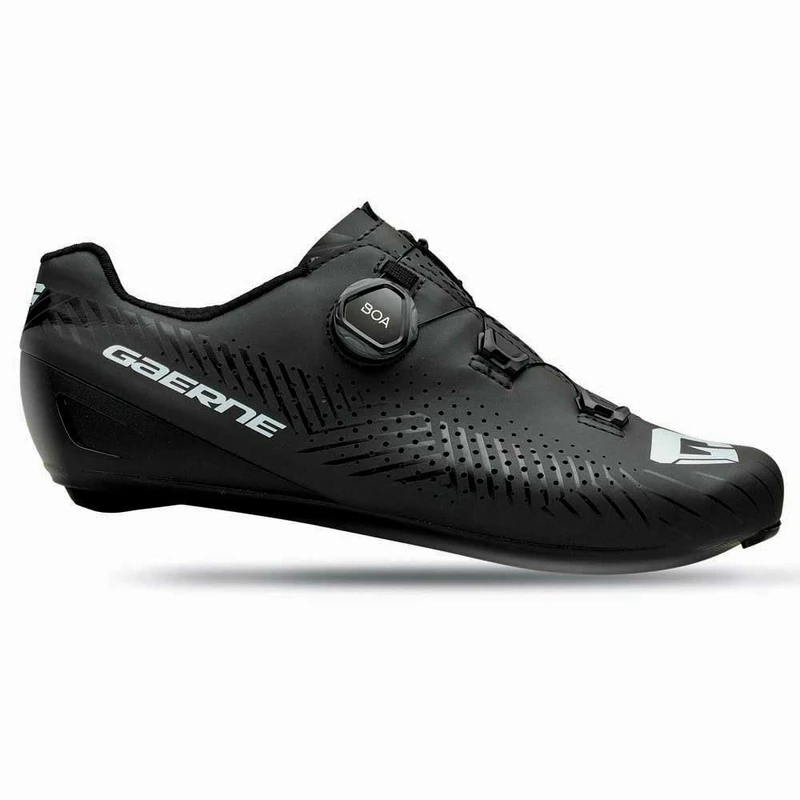 Gaerne Carbon G Tuono Road Cycling Shoes - Ultra-Stiff Carbon Sole, Lightweight Pro-Level Design, Breathable Upper & BOA Fit System for Maximum Power Transfer - Matt Black - Size 43