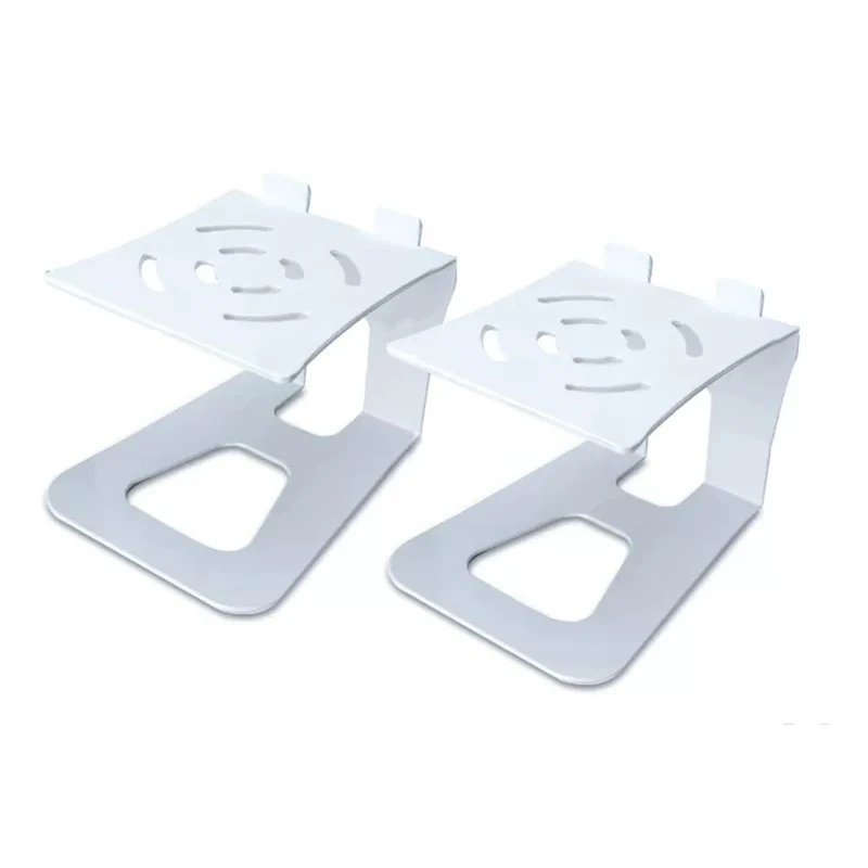 Speaker Stand Audio Bracket Home Theater Desktop Speaker Shelf Recording Studio Bookshelf Monitor Box Bracket Speaker Base Speaker Shelves(White,18cm)