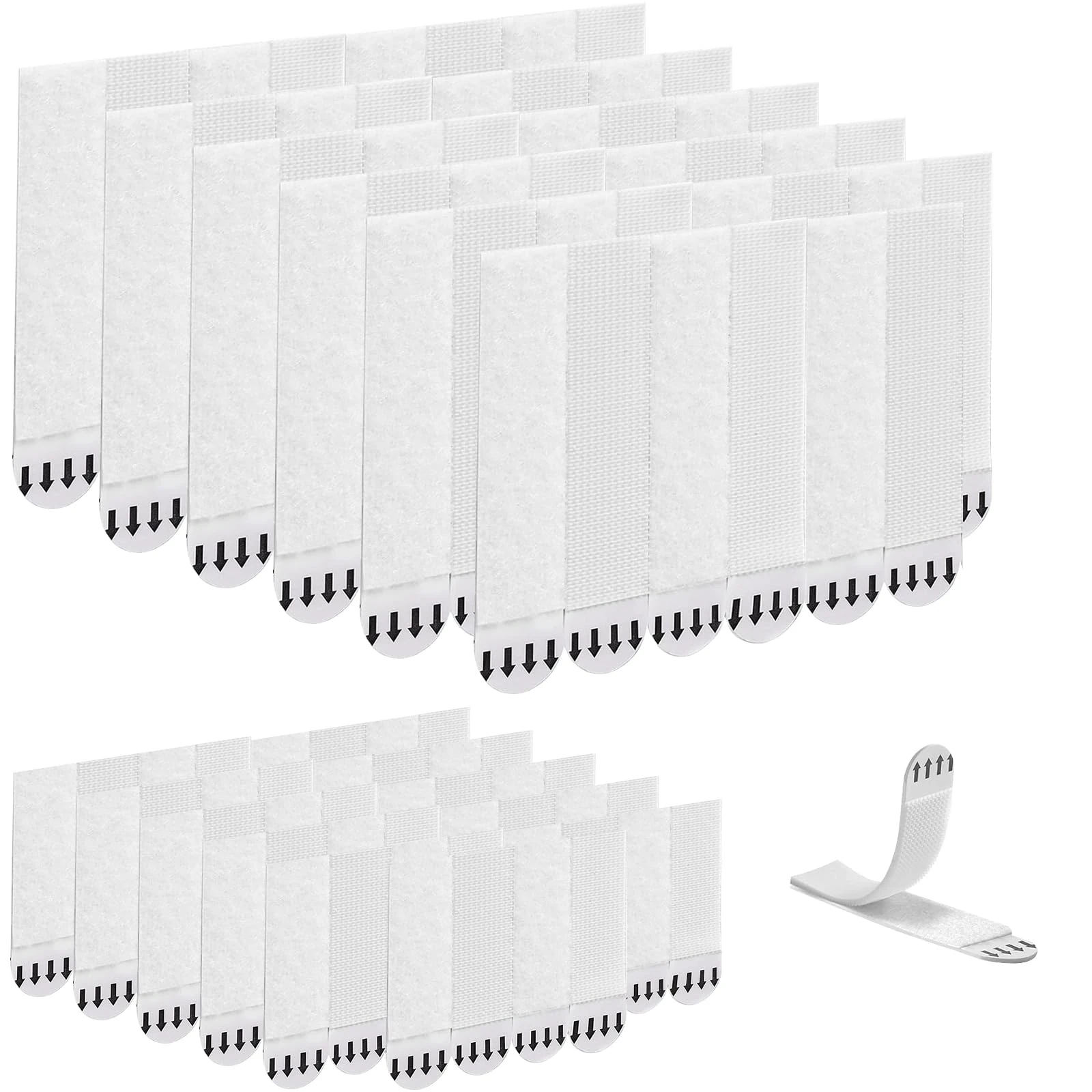 GAOHAN 48 Pairs(96 Strips) Picture Hanging Strips Heavy Duty,Picture Canvas Hanger Without Nails,Photo Frame Stickers for Wall,Damage Free Adhesive Poster Refill Mounting Strips(92 * 19mm,55 * 16mm)