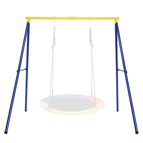 Generisch Swing Frame, Metal, Yellow-Blue, 196 x 185 x 180 cm - Image 1