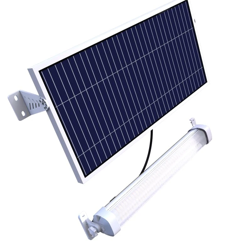 Solarsys® - Solar Lighting Kit for Bike/Car Shelter 2600 Lumens 20W Solar Panel, PC + ABS Material for Bikes/Bus Stops, Bus Station, Shelters for Barbecue, etc.