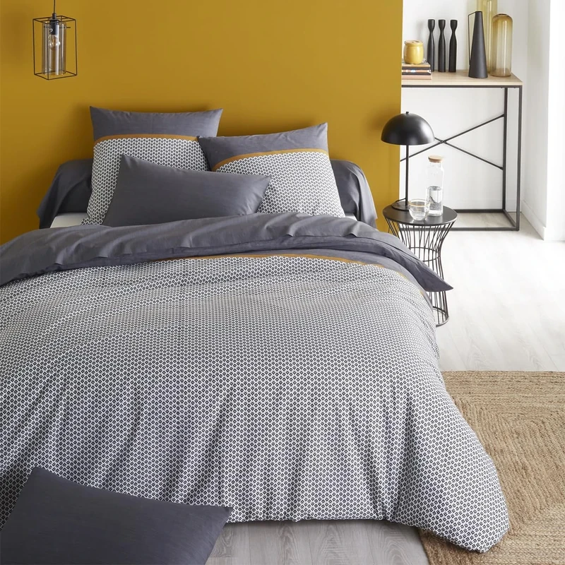 Origin Printed Bamboo Duvet Cover, Made in France, Jules 260 x 240 cm