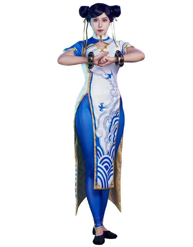 Micotaku Street Fighter 6 Officially Licensed Chun-Li Cosplay Costume Full Set Halloween Costume