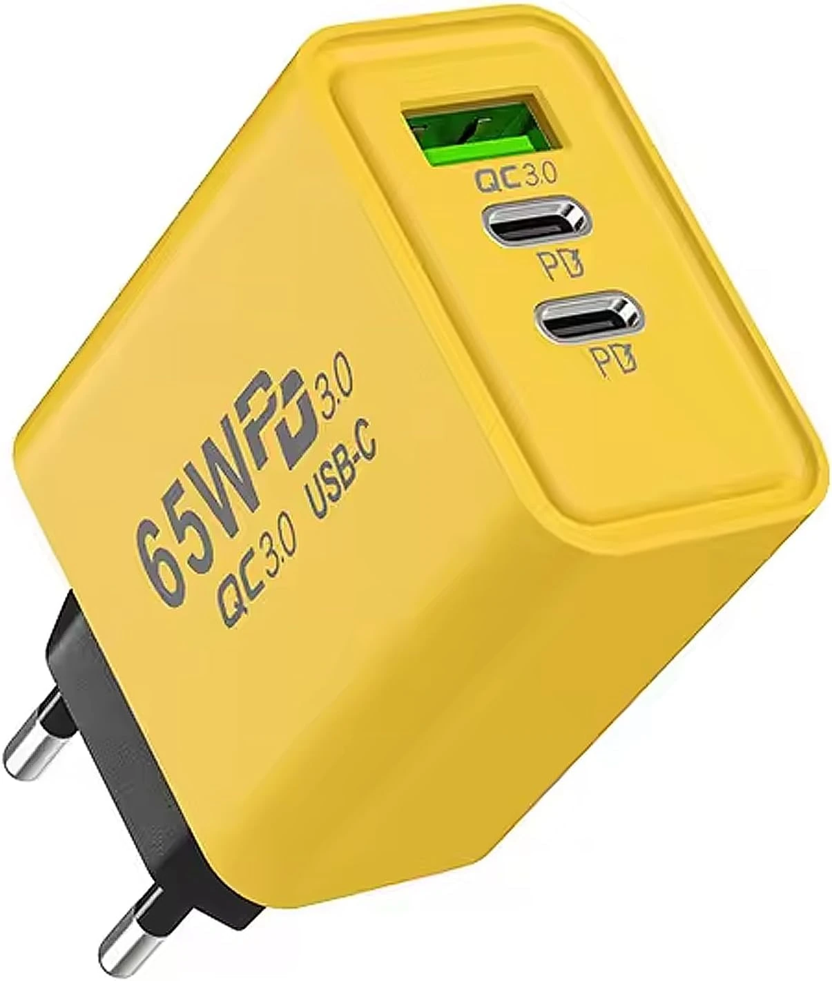 Pipestation EU 2 Pin to USB and PD Plug Travel Adapter Charger | Euro Wall Adaptor with 1 USB-A Port and 2 USB-C Port | European Universal Power Charging compatible with iPhone Samsung Smartphone