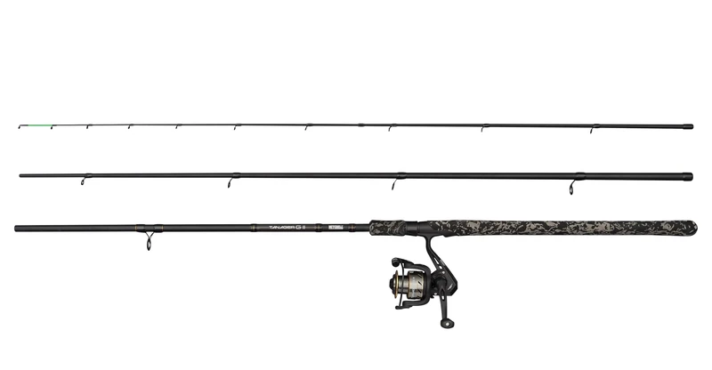 Mitchell Tanager G2 Feeder Combo | 3pc Coarse Fishing Rod & Reel Set | Ideal for Carp, Bream & Barbel | Beginner to Intermediate Anglers | Black, 3.30m Moderate Fast Rod, 3000 Size Reel