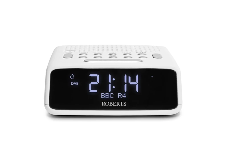 Roberts ORTUSDAB FM/DAB/DAB+ Digital Clock Radio, Alarms with large LCD VA Display, White