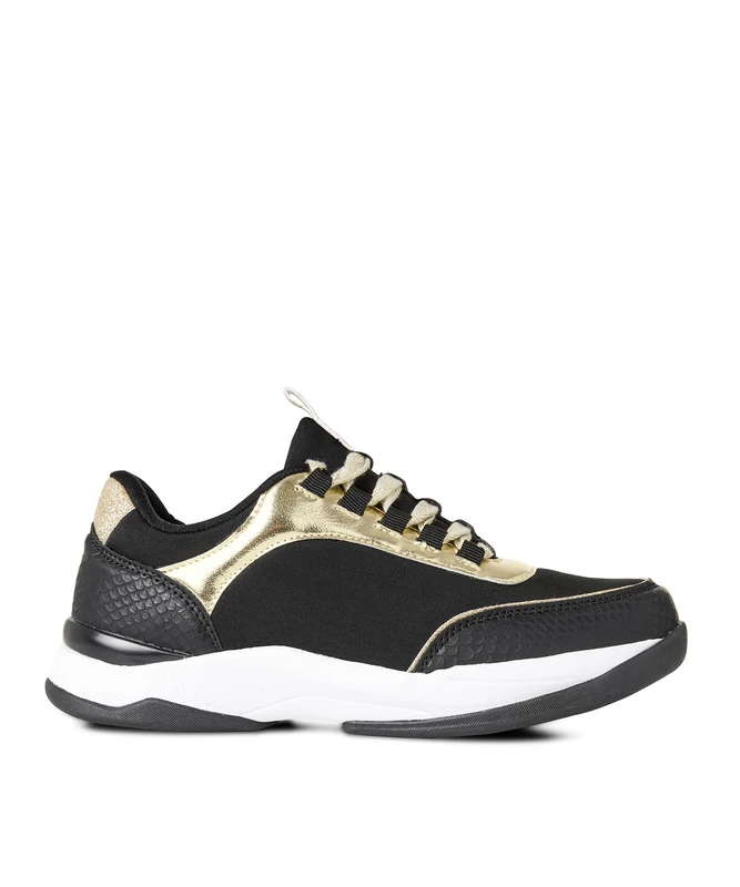 Joe Browns Women's Fashion Gold Trim Chunky Dad Trainer, Multi, Wide Fit, UK 4 - Image 1