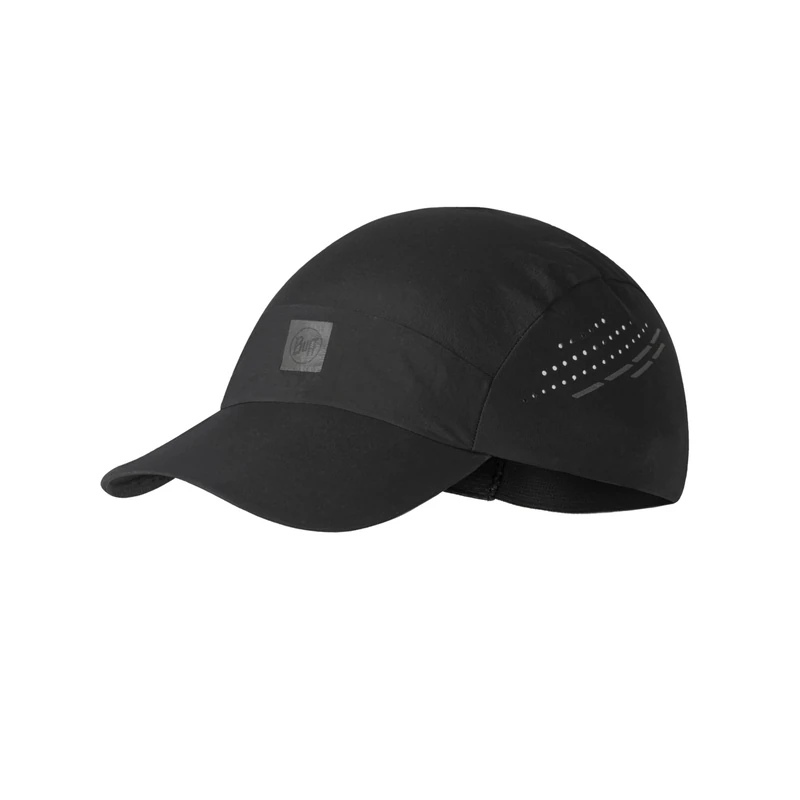 Buff®| Cap Pack Light Man Women Adult Flexible, UPF50, Reflective Element, Comfortable, Stretchable, Running, Recycled Materials, Ventilated, L/XL, Black