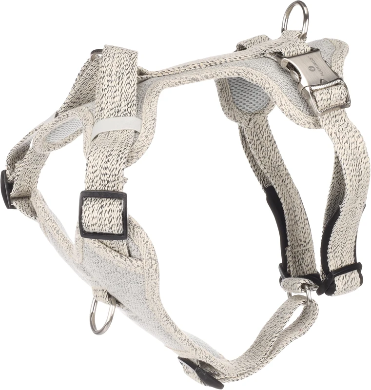Flamingo Dog Harness Lago White & Black L 45-71cm 50-80cm 25mm
