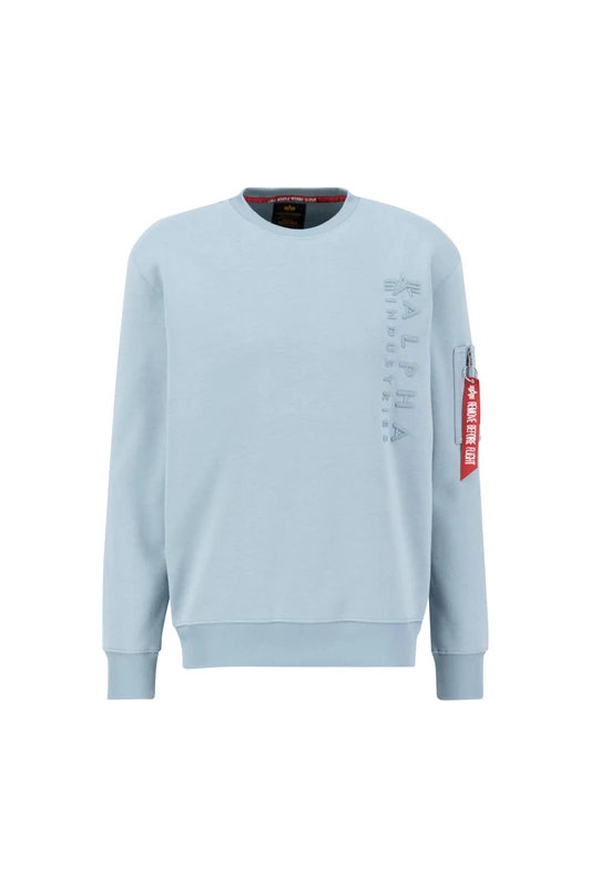 Alpha Industries Men's EMB Sweater, Greyblue, XL
