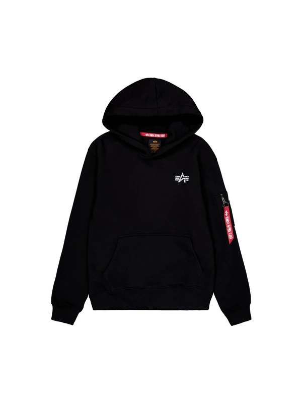 Alpha Industries Men's Signature BP Hoody, Black, XL