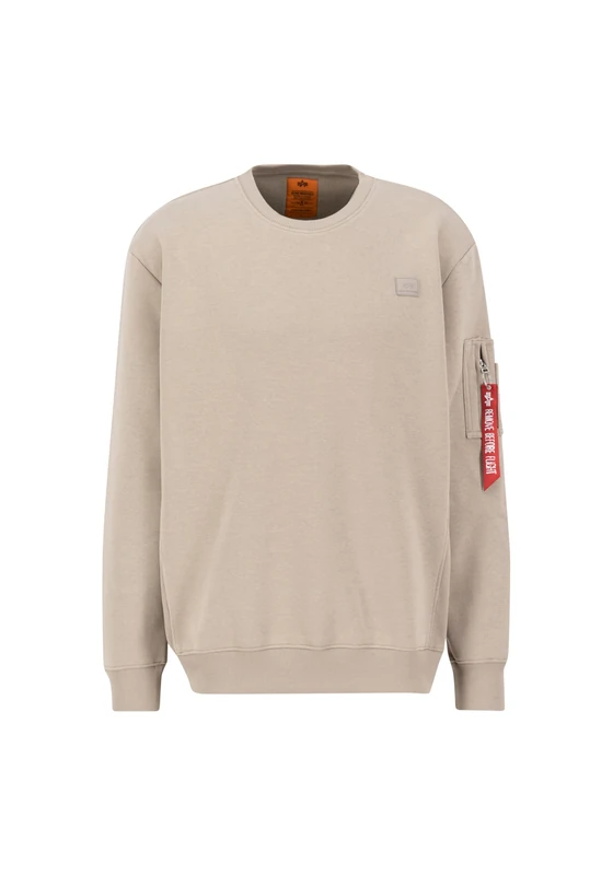 Alpha Industries Men's X-Fit Label Sweater, Vintage Sand, XXL