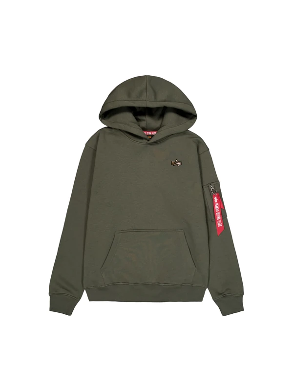 Alpha Industries Men's 3D Small Logo Hoody, Dark Olive, XL