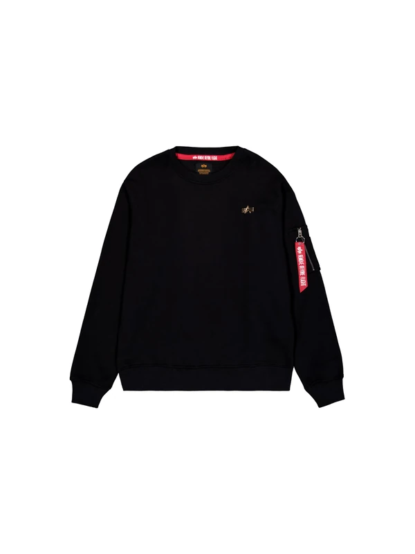 Alpha Industries Men's 3D Small Logo Sweater, Black, 3XL