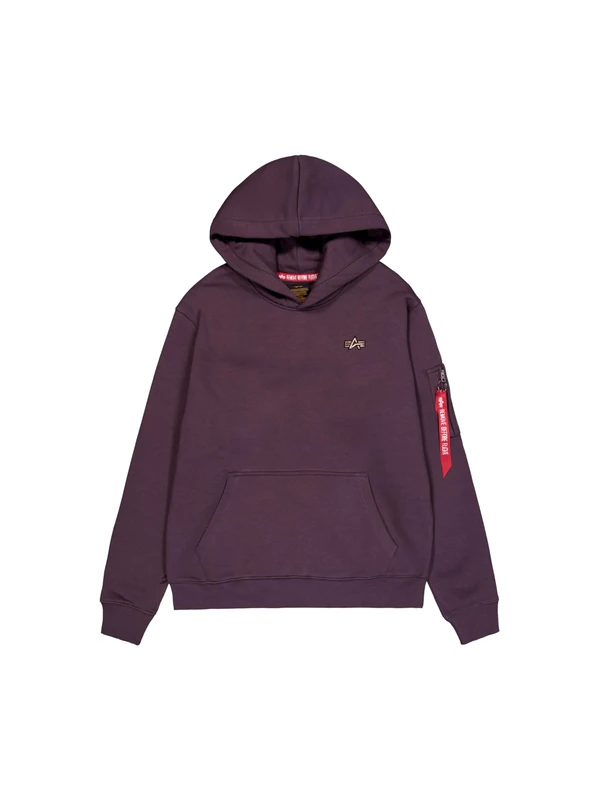 Alpha Industries Men's 3D Small Logo Hoody, Plum, XL
