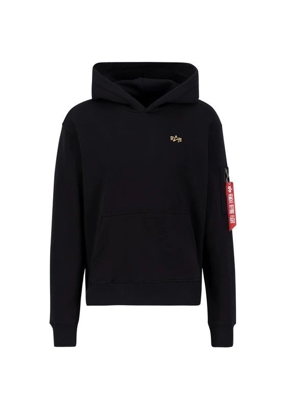 Alpha Industries Men's 3D Small Logo Hoody, Black, M