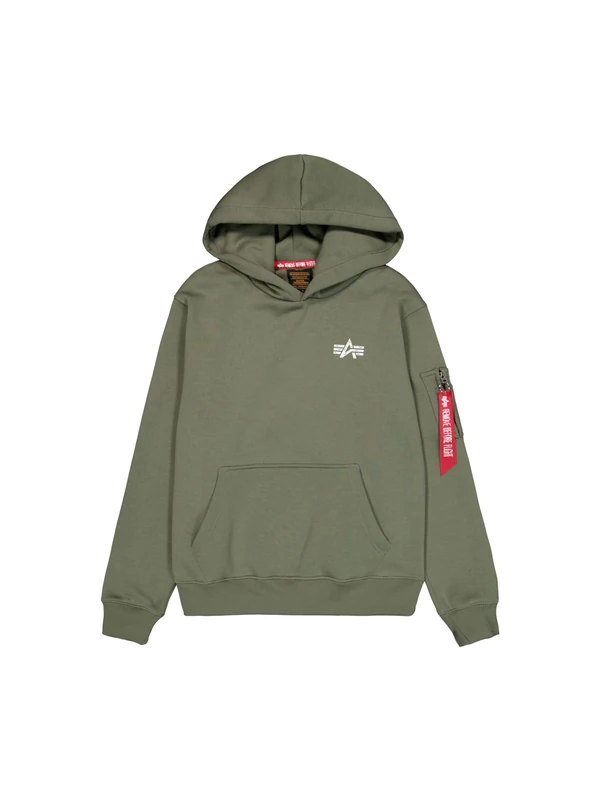 Alpha Industries Men's Signature BP Hoody, Sage-Green, 3XL