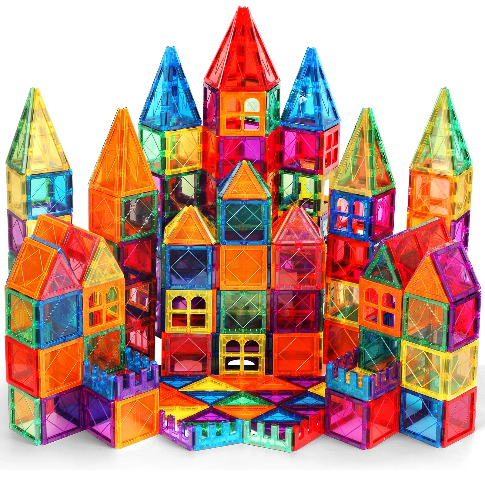 Mauikay 100PCS Magnetic Tiles Kids Toys - Magnetic Building Blocks STEM Magnet Building Set Preschool Learning for Kids Ages 3-8, Sensory Montessori Toys for Boys and Girls