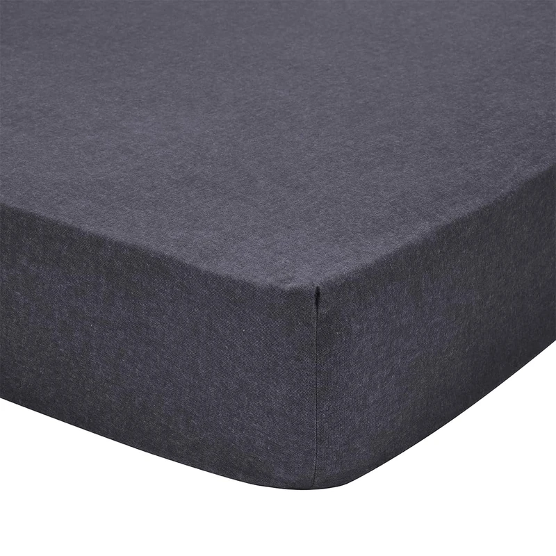 Fitted Sheet, Frisson Charcoal, 140 x 190 cm, 30 cm Essix