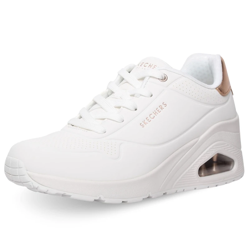 Skechers Women's UNO Wedge-Hi Steps Trainers, White Opulent Garden, 7 UK - Image 1