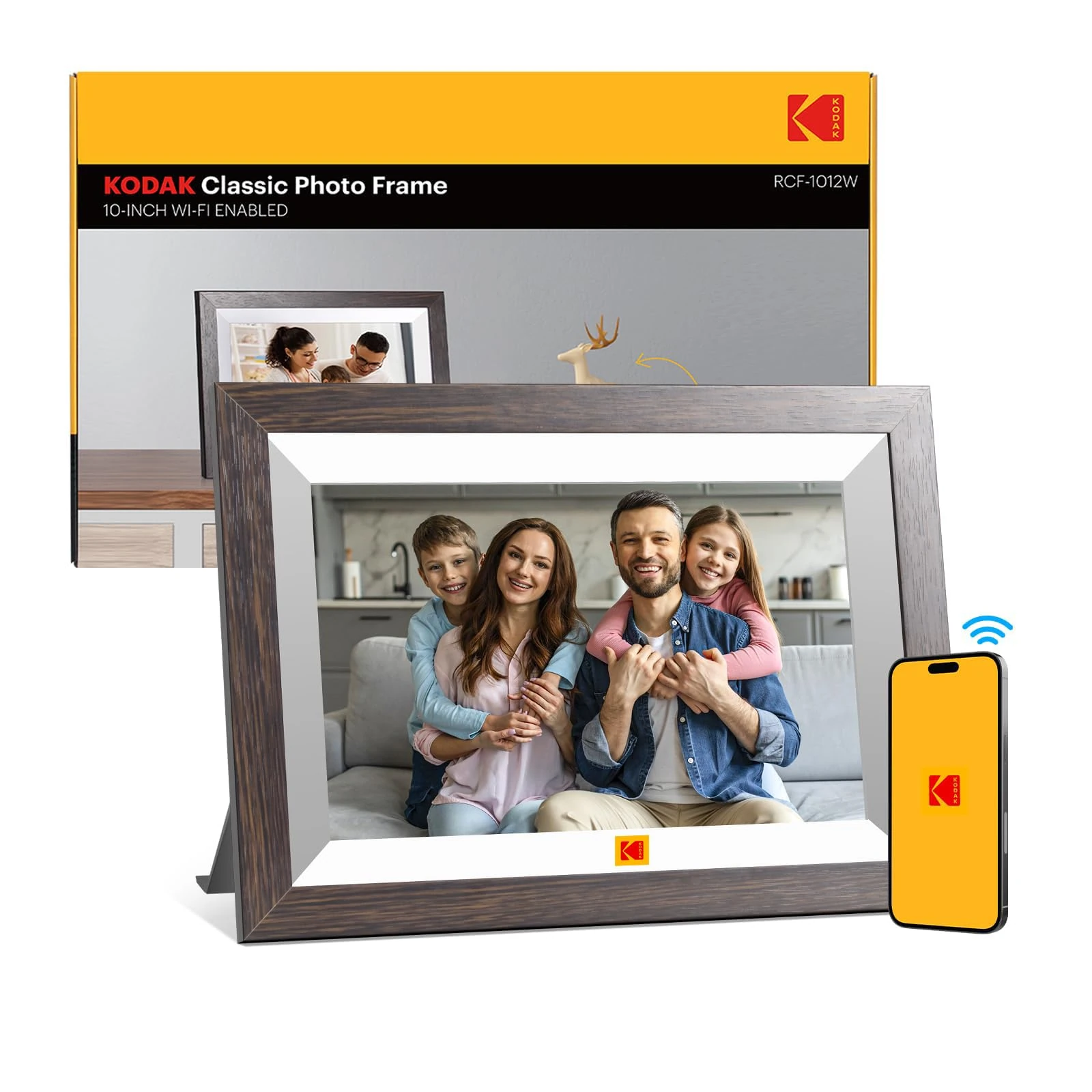 KODAK 10.1 Inch WiFi Digital Picture Frame with 32GB Storage, Electronic Smart Digital Photo Frame 1280x800 IPS Touch Screen, Auto-Rotate, Share Moments Instantly Gifts for Women Mothers Day Christmas