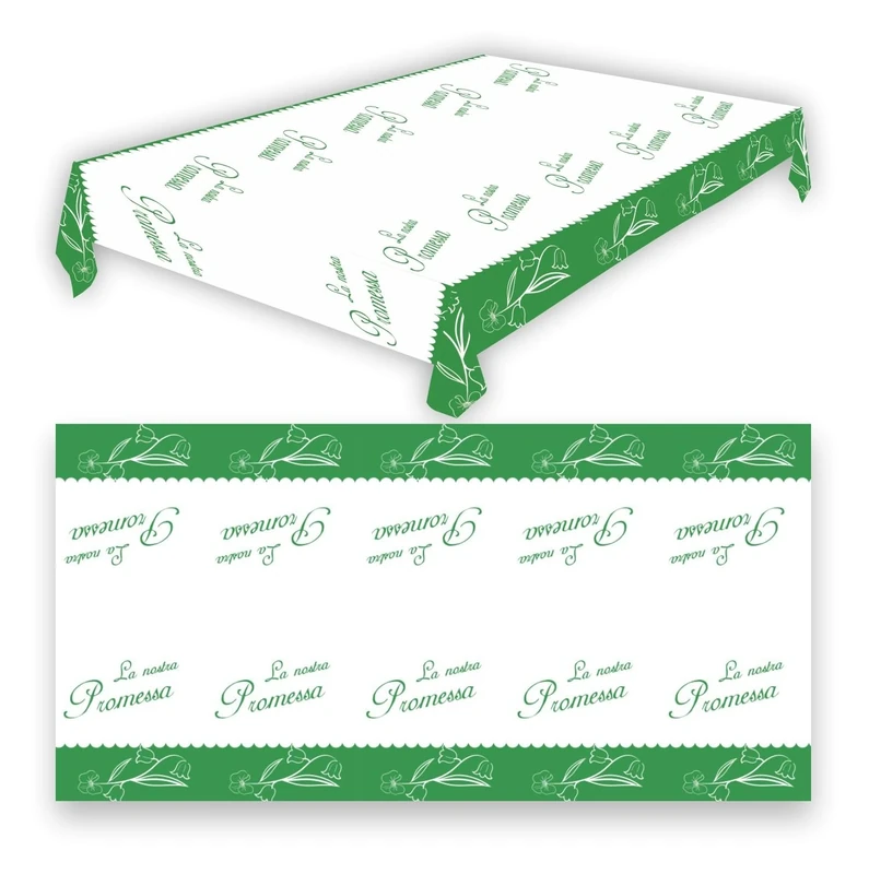 Graziano, Promise Plastic Tablecloth, Table for 8 People, 140 x 240 cm