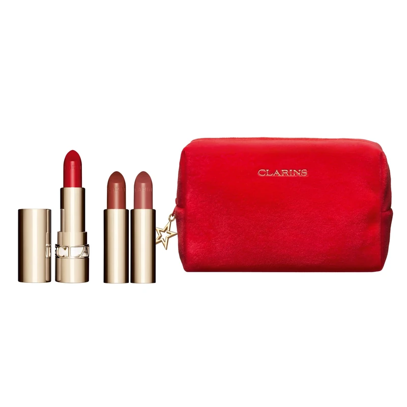 Clarins Gift Set | Joli Rouge Collection | Worth £73 | Includs 3 x Full Size Joli Rouge Lipstick Refills