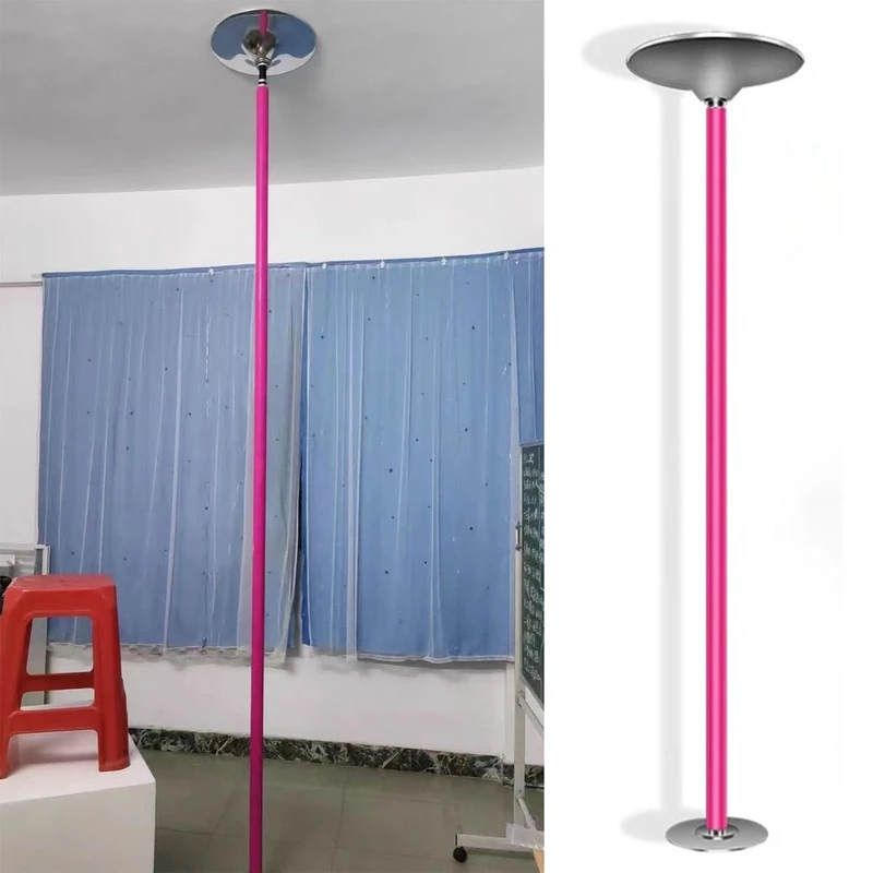 Portable Adjustable Silicone Dance Pole Kit, Free Standing Spinning & Static Stripper Pole for Home Fitness/Exercise - Ideal for Pole Dancing