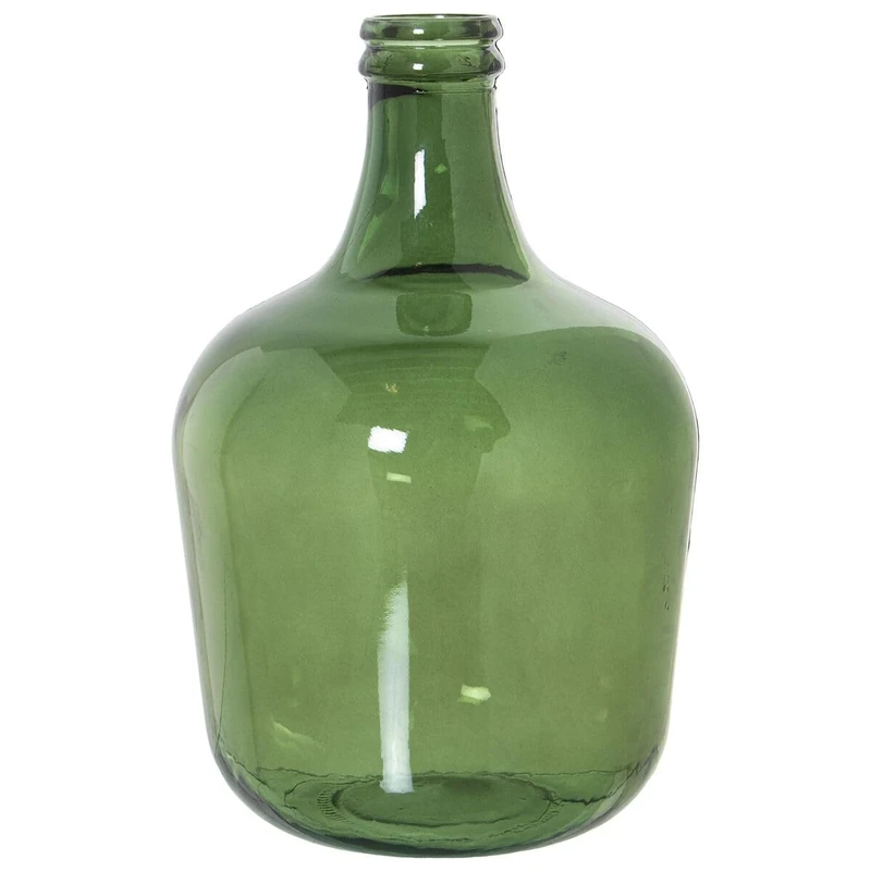 Alexandra House Living Recycled Glass Vase Green Glass 25 x 25 x 38 cm