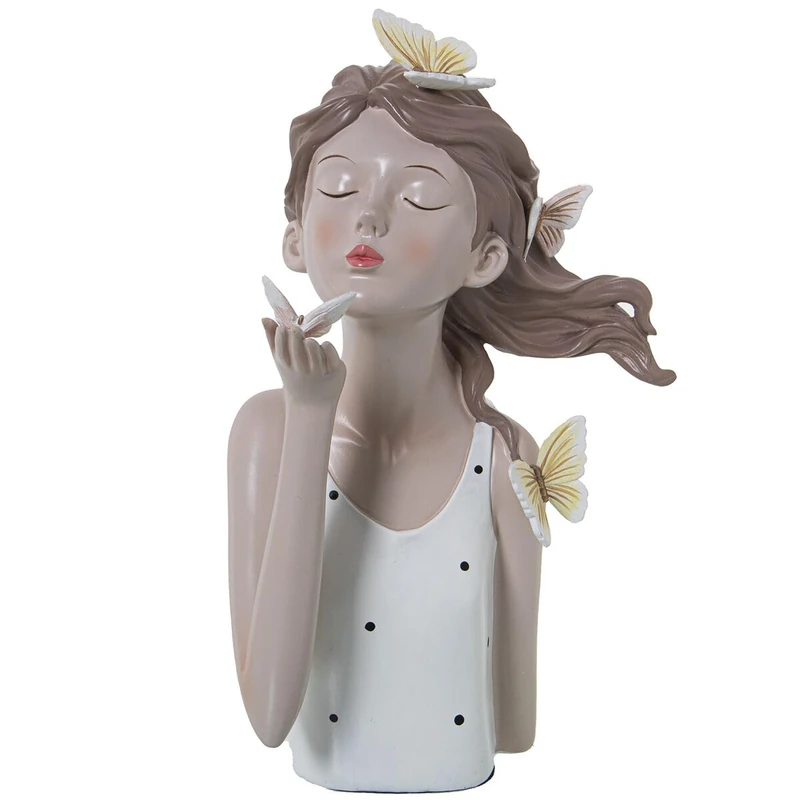 Alexandra House Living Decorative Figure White Plastic Butterflies 18 x 20 x 32 cm