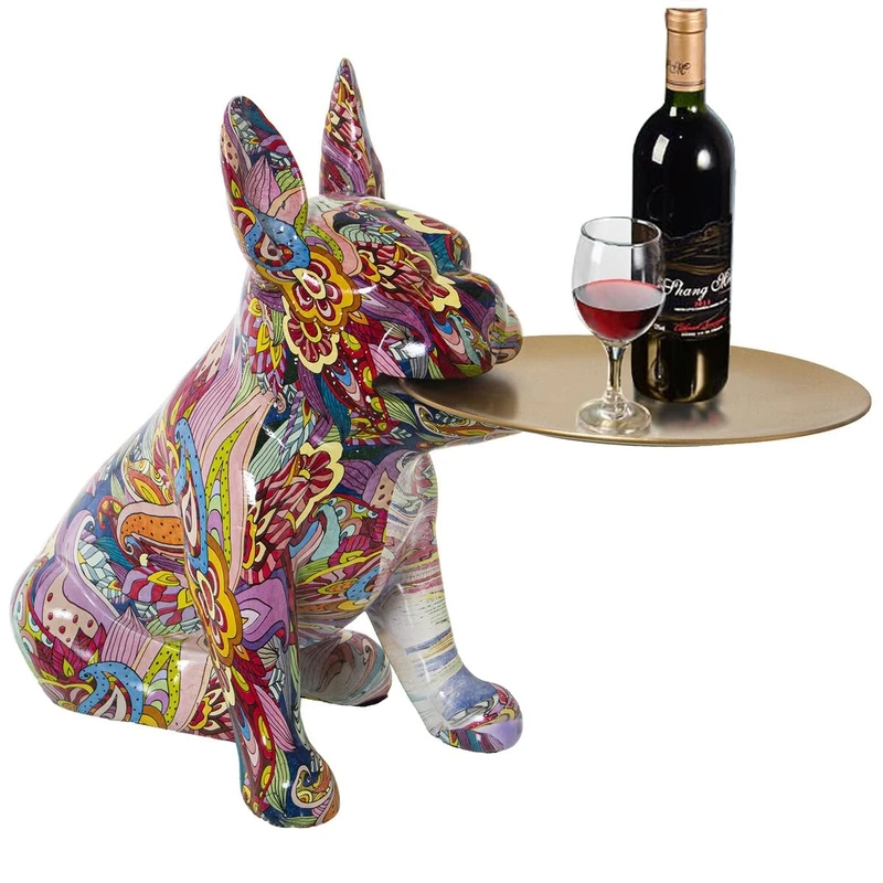 Alexandra House Living Decorative Figure Multicolour Plastic Dog 22 x 34 x 29 cm Tray