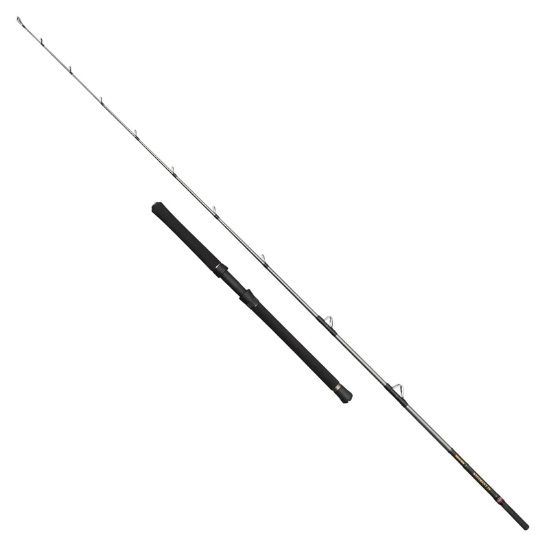 Penn Regiment IV Halibuster Rod, Saltwater Angler Fishing Sea Fish Cod, Sea Eel, Bass, Pollock, Mackerel, Shark, Strong Leightweight & Versatile, Silver, 2.40m Fast Ambidextrous Rod