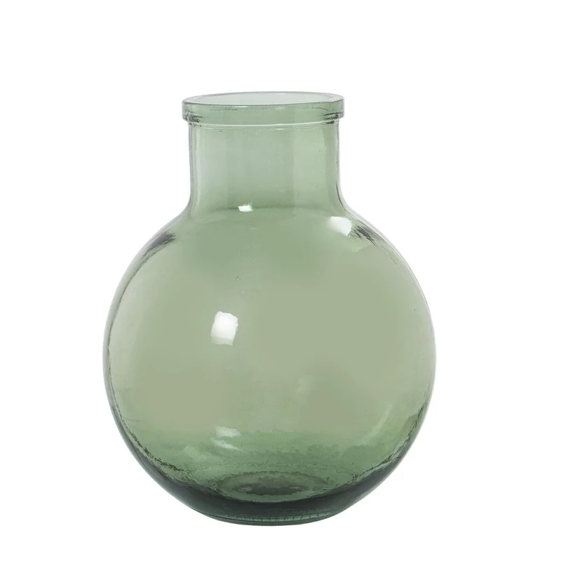 Alexandra House Living Recycled Glass Vase Green Glass 23 x 22 x 31 cm